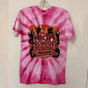 Y2K 2007 Disney High School Musical Tour Pink Tie-Dye T-Shirt